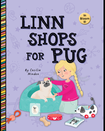 Book cover for Linn Shops for Pug by Cecilia Minden