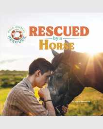 Book cover for Rescued by a Horse by Joyce Markovics